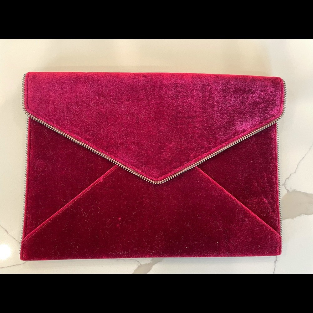 Red Velvet Envelope Clutch
